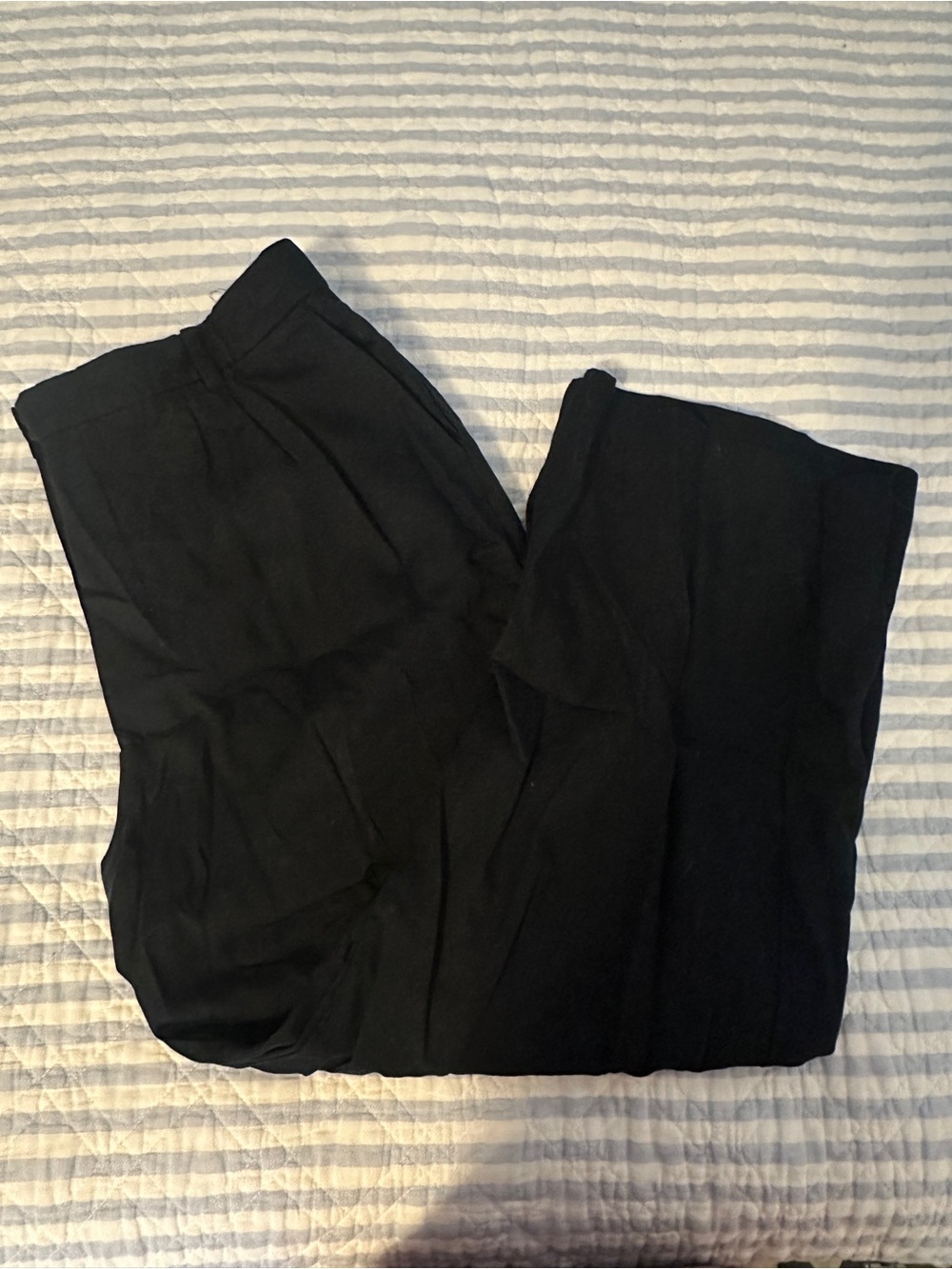 Abercrombie & Fitch Black Wide-Leg Trousers